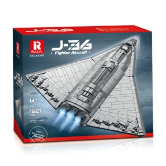 REOBRIX 33045 Kampfjet J-36 Bausatz mit 1521 Teilen