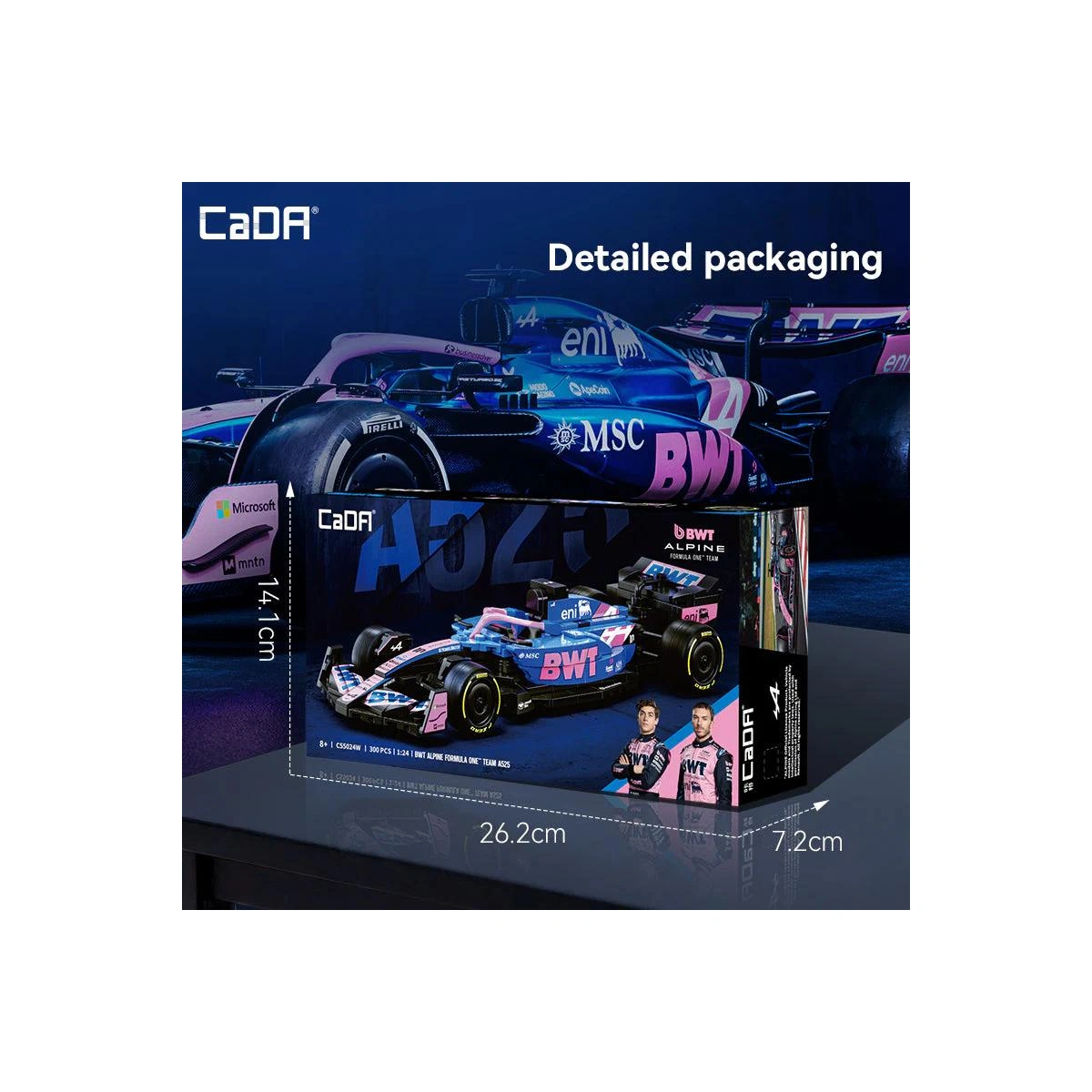 C55024W Alpine F1 Rennwagen Modellbausatz 1:24 300 Teile – Bild 4