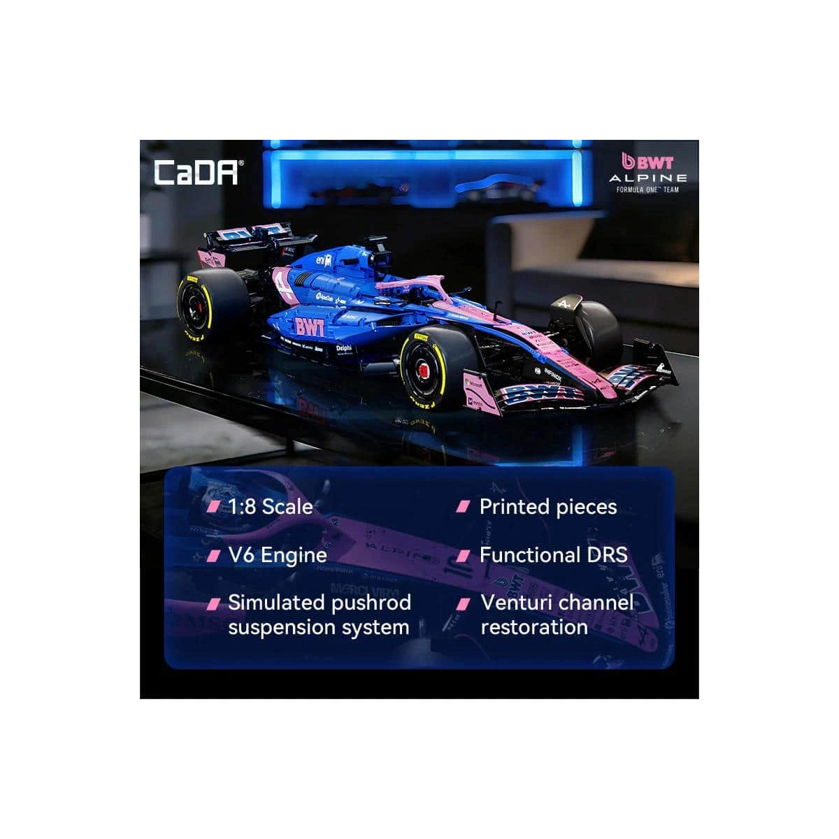 C64012W BWT Alpine F1 Team Rennwagen A525 Modellbausatz 2173 Teile – Bild 9