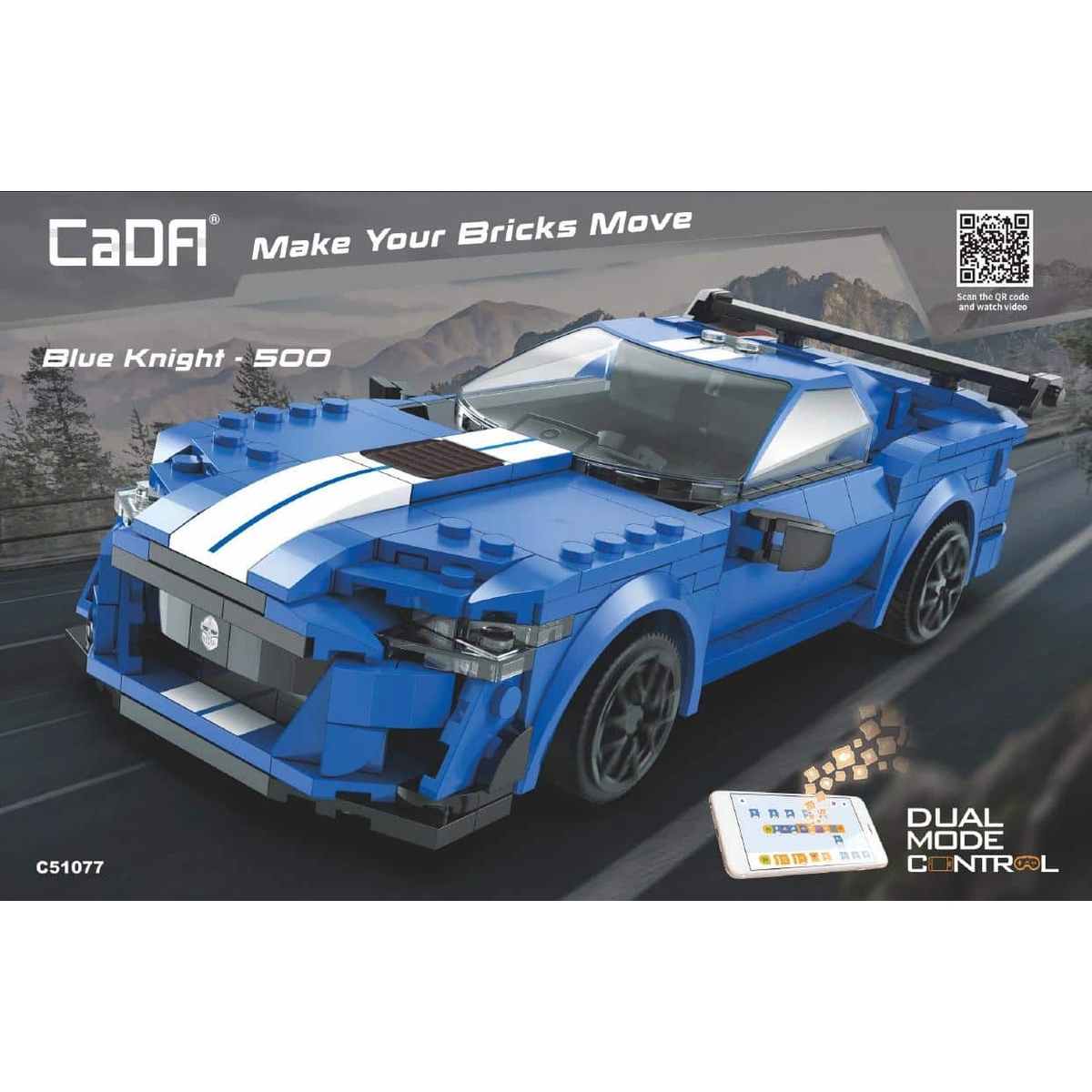 CaDA C51077W Blauer Ritter 500 Modellbausatz 325 Teile