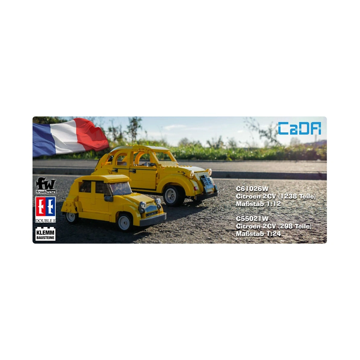 CaDA C55021W Citroen 2CV Bausatz 1:24 298 Teile 2 CaDA C55021W Citroen 2CV Bausatz 1:24 298 Teile – Bild 2