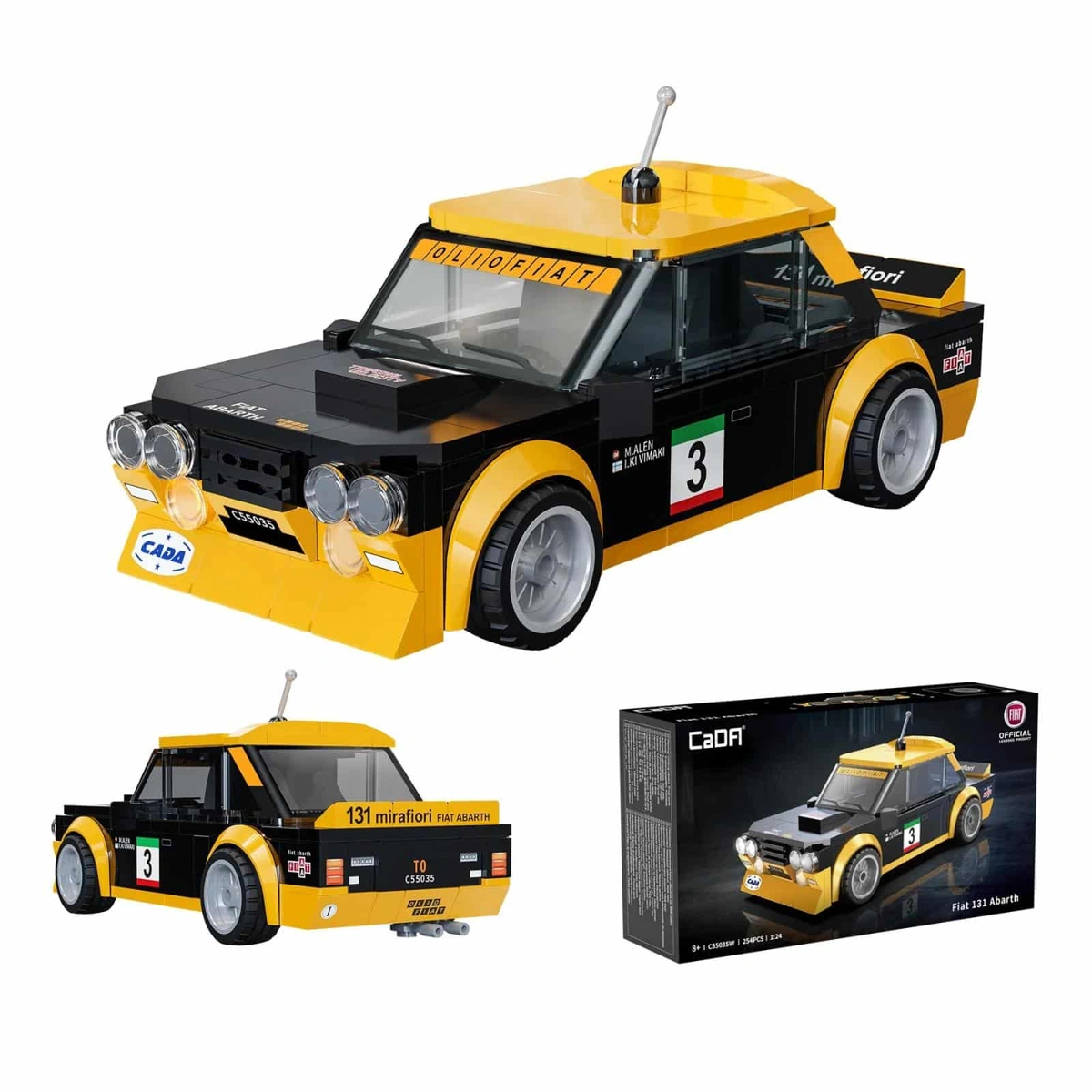C55035W Fiat 131 Abarth Rennwagen Bausatz 1:24 254 Teile