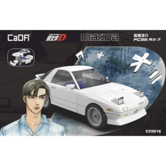C55016W Initial-D Mazda FC35 RX-7 Baustein-Modell im Maßstab 1:35 66 Teile
