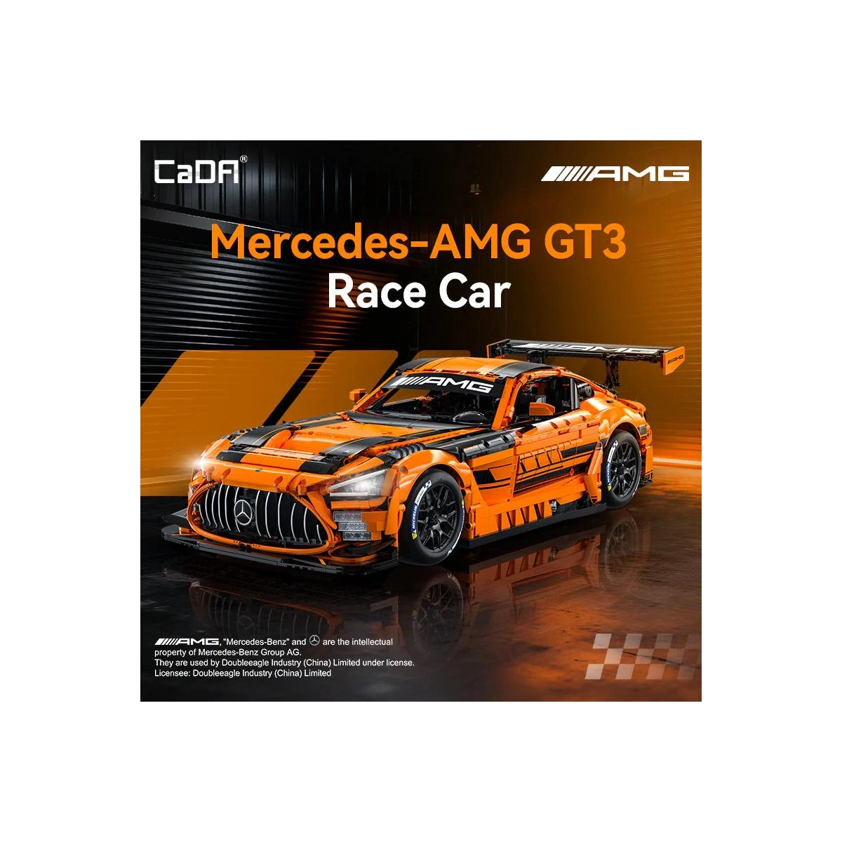 C64008W Mercedes AMG GT3 Rennwagen im Maßstab 1:8 5466 Teile 7 C64008W Mercedes AMG GT3 Rennwagen im Maßstab 1:8 5466 Teile – Bild 7