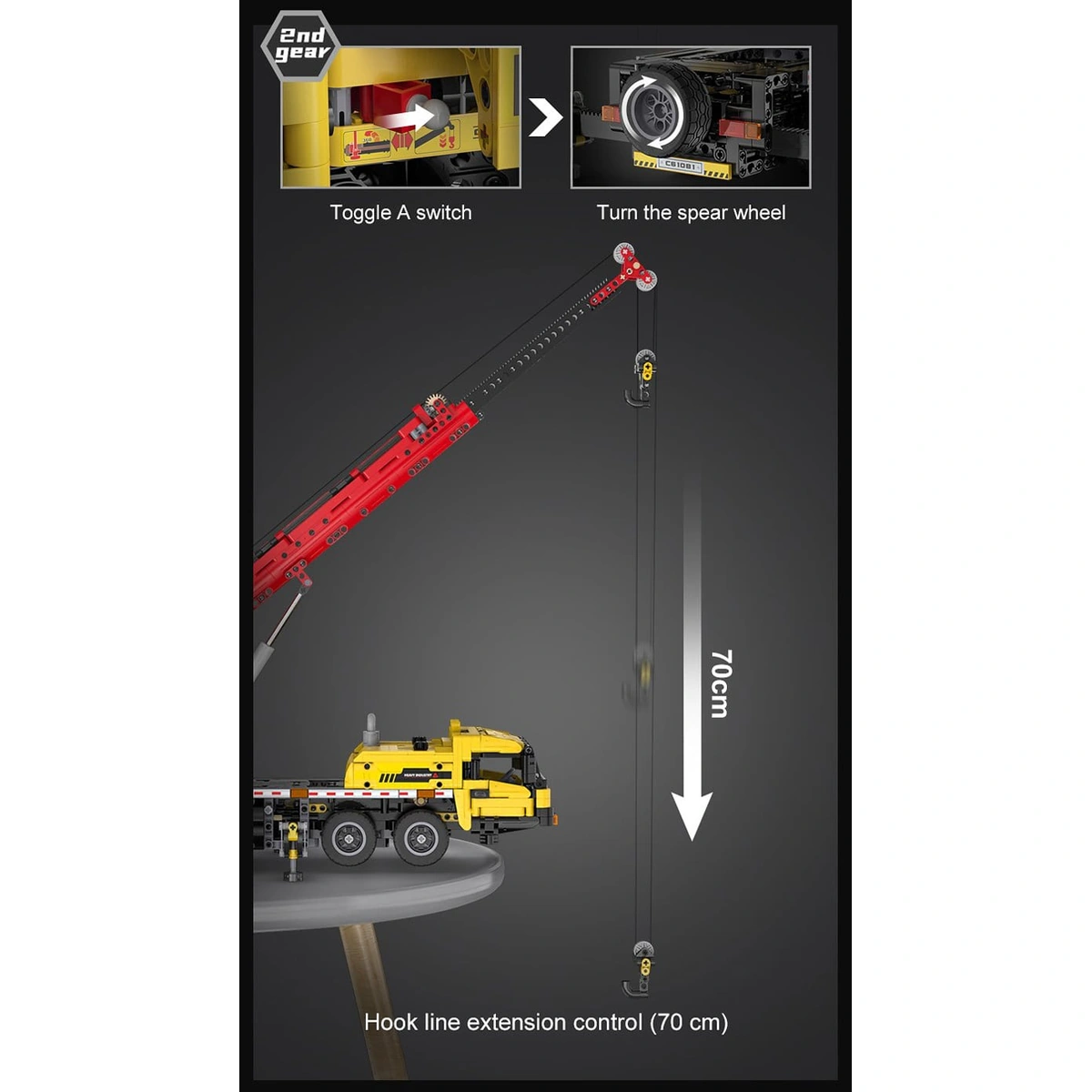CaDA C61081W Mobiler Kran 1:20 1831 Teile – Bild 3
