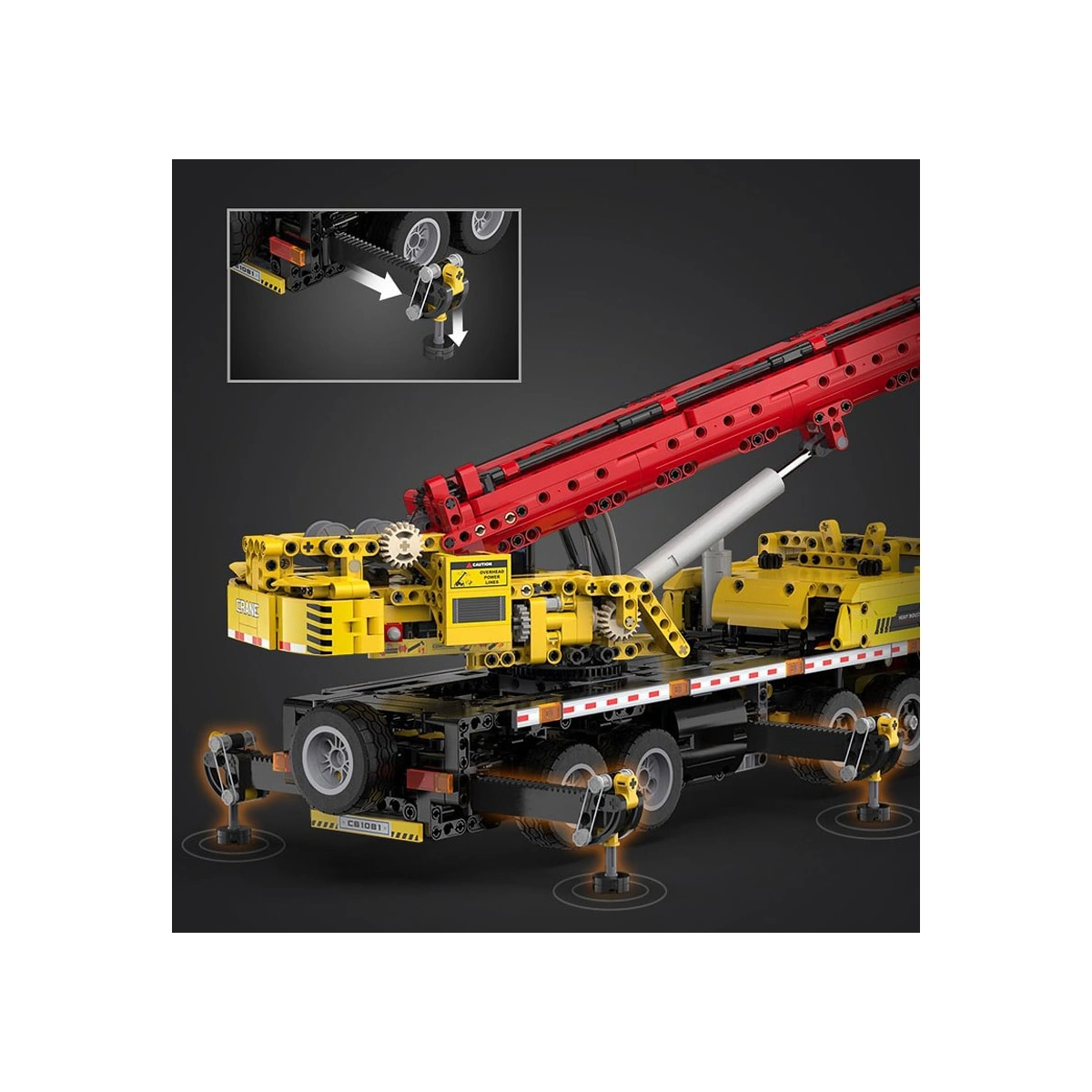 CaDA C61081W Mobiler Kran 1:20 1831 Teile – Bild 8