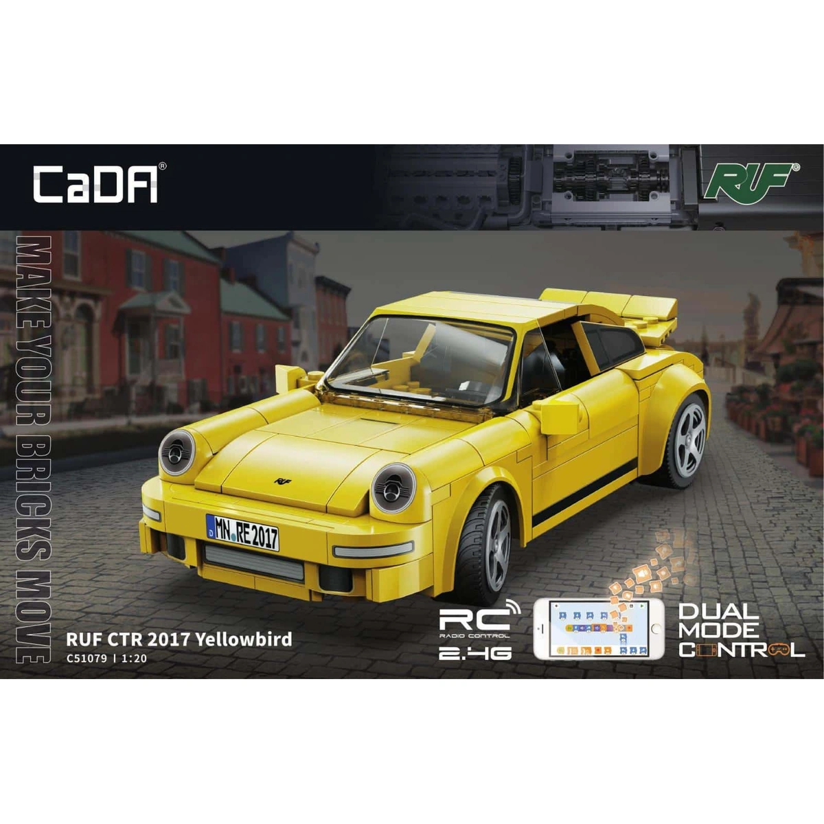 C51079W Bausatz Sportwagen Yellow Bird 235 Teile 1 C51079W Bausatz Sportwagen Yellow Bird 235 Teile