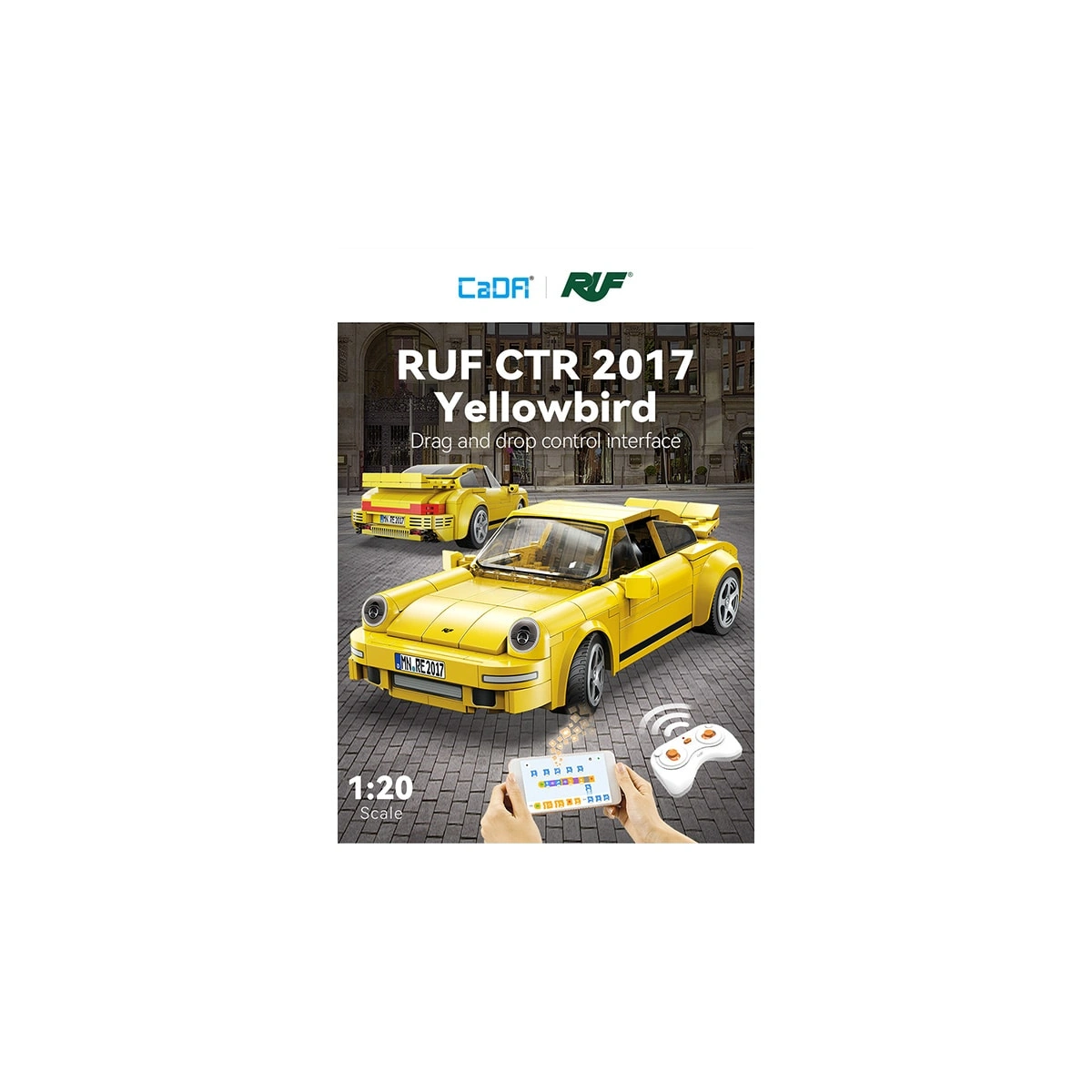 C51079W Bausatz Sportwagen Yellow Bird 235 Teile 4 C51079W Bausatz Sportwagen Yellow Bird 235 Teile – Bild 4