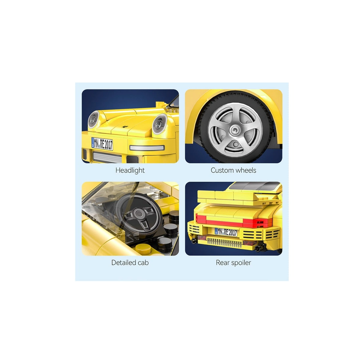 C51079W Bausatz Sportwagen Yellow Bird 235 Teile 8 C51079W Bausatz Sportwagen Yellow Bird 235 Teile – Bild 8
