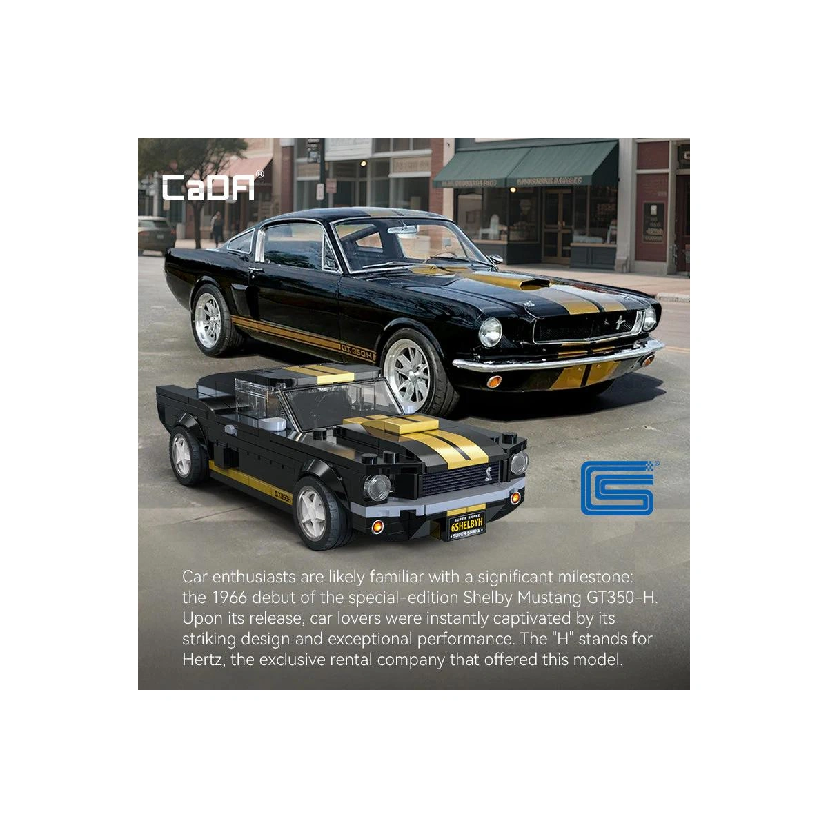 C55034W Shelby GT 350H Bausteinmodell im Maßstab 1:24 285 Teile 3 C55034W Shelby GT 350H Bausteinmodell im Maßstab 1:24 285 Teile – Bild 3