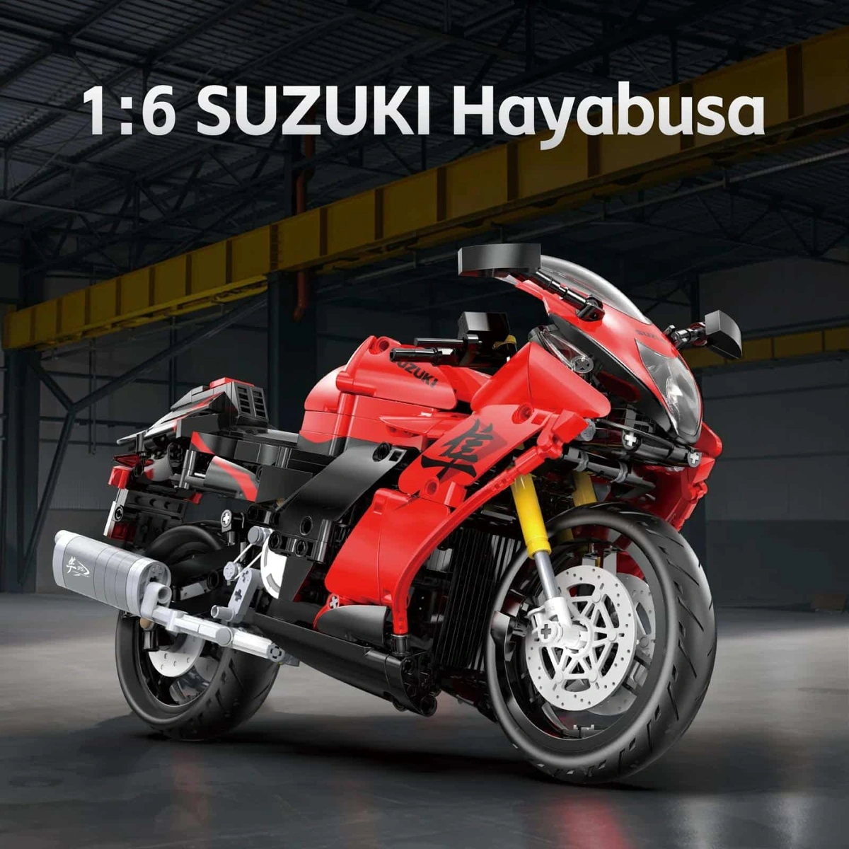 C64051W Suzuki Hayabusa Motorrad Modellbausatz im Maßstab 1:6 1043 Teile – Bild 2