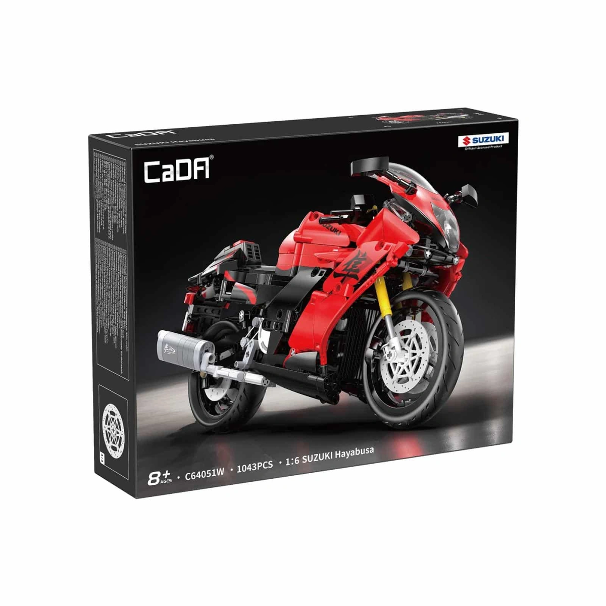 C64051W Suzuki Hayabusa Motorrad Modellbausatz im Maßstab 1:6 1043 Teile – Bild 3