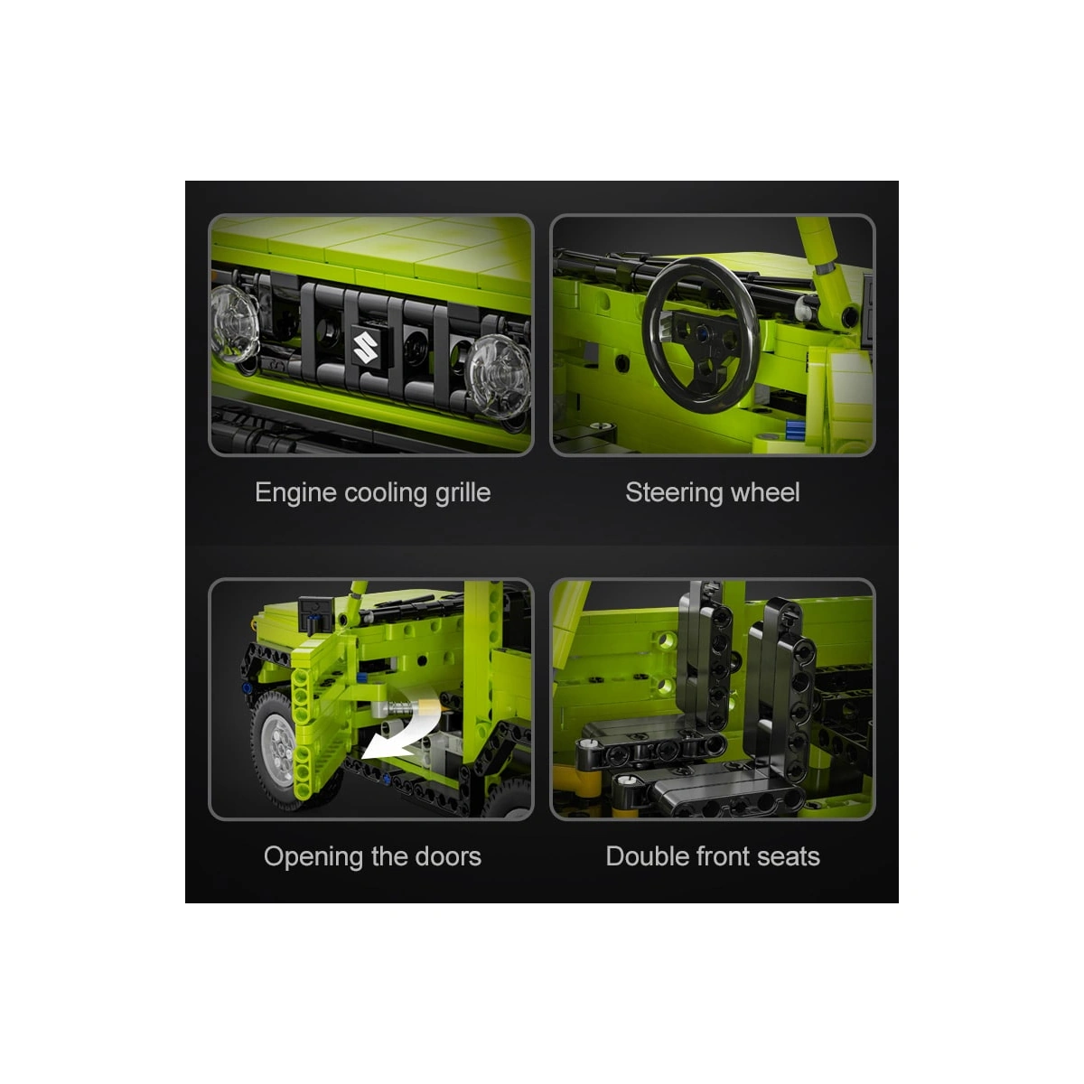 CaDA C51201W Suzuki Jimny Bausatz 1:12 579 Teile – Bild 8