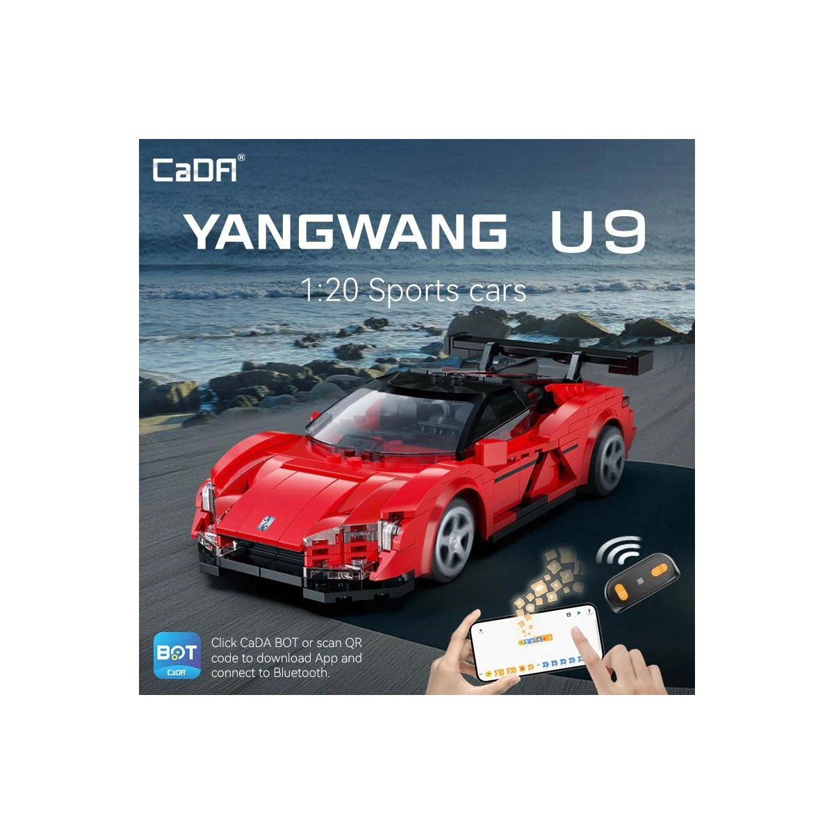 C51099W Supercar Baustein-Modell im Maßstab 1:20 299 Teile – Bild 7