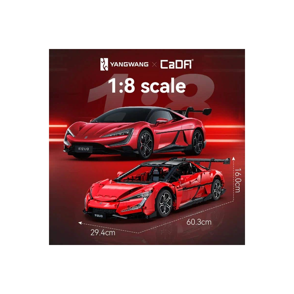 C64011W Supercar Bausatz im Maßstab 1:8 3671 Teile – Bild 10
