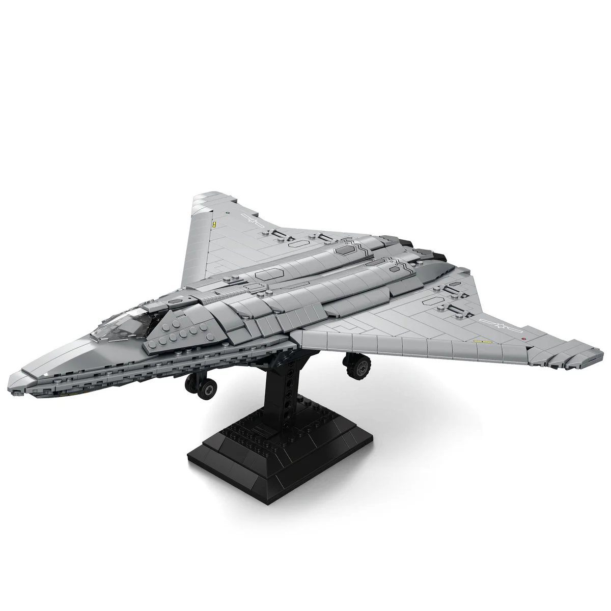 REOBRIX 33046 Kampfjet J-50 Konstruktionsset - 1206 Teile - Stealth Fighter Modell mit beweglichen Waffenkammern 6 REOBRIX 33046 Kampfjet J-50 Konstruktionsset - 1206 Teile - Stealth Fighter Modell mit beweglichen Waffenkammern – Bild 6