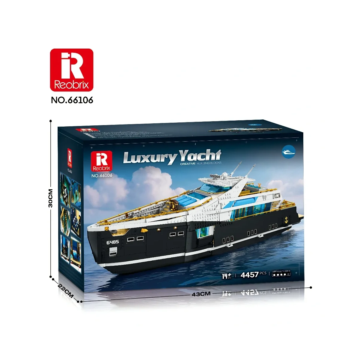 REOBRIX 66106 Luxus-Yacht Konstruktionsspielzeug (4457 Teile) 1 REOBRIX 66106 Luxus-Yacht Konstruktionsspielzeug (4457 Teile)