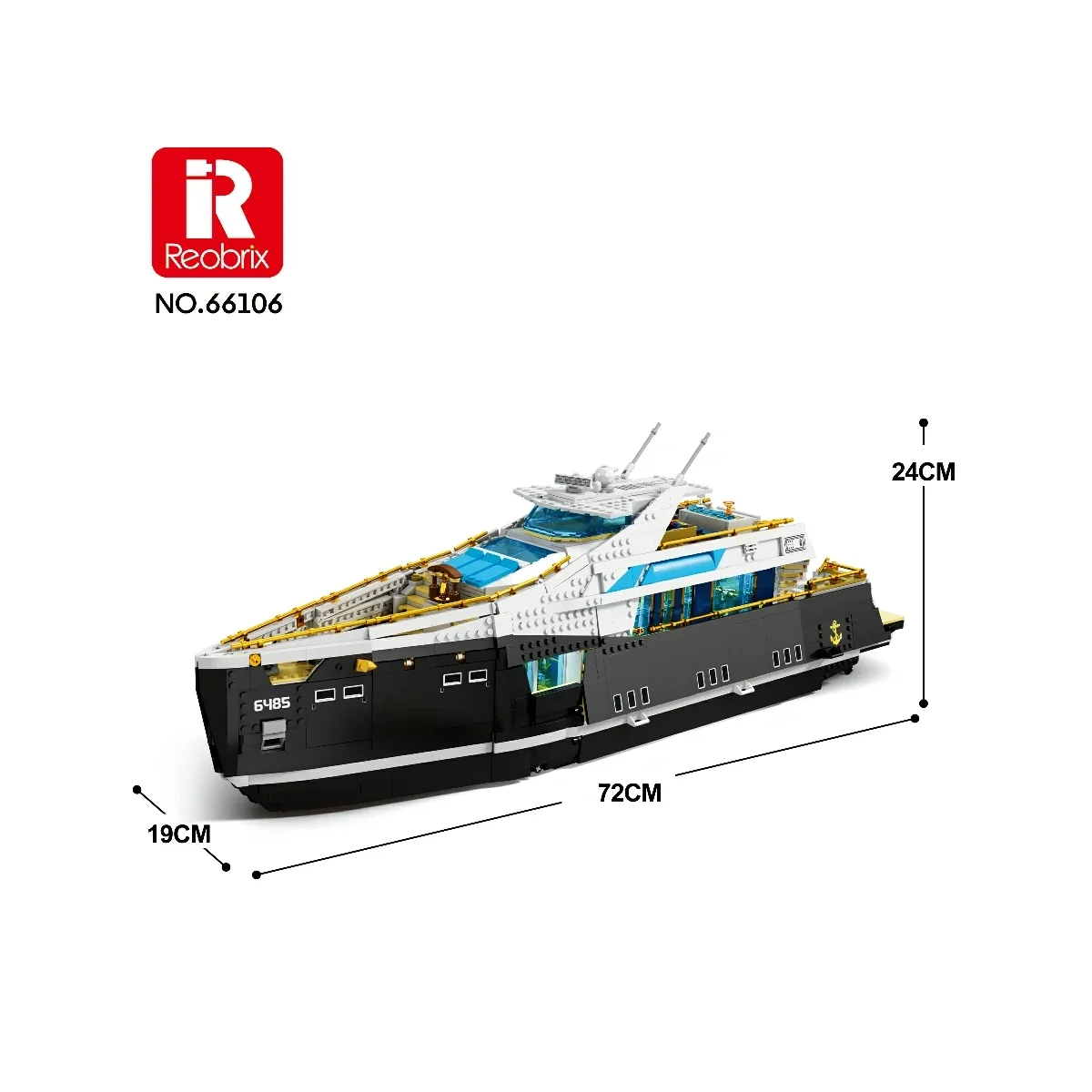 REOBRIX 66106 Luxus-Yacht Konstruktionsspielzeug (4457 Teile) 2 REOBRIX 66106 Luxus-Yacht Konstruktionsspielzeug (4457 Teile) – Bild 2