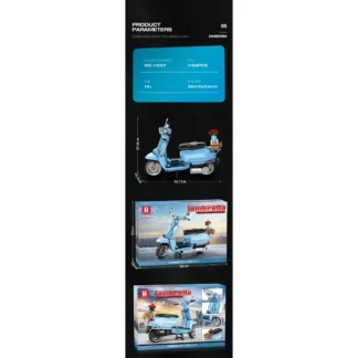 Reobrix 11037 Motorroller Lambretta V200 Special Klemmbaustein Set