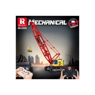 Reobrix 22006 Ferngesteuerter Raupenkran mit LED-Beleuchtung 1322 Teile Klemmbaustein Set