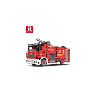 Reobrix 22008 Ferngesteuertes Feuerwehrfahrzeug mit Wasserpumpe 2888 Teile Klemmbaustein Set