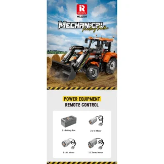 Reobrix 22024 Ferngesteuerter Frontlader-Traktor 1496 Teile Klemmbaustein Set
