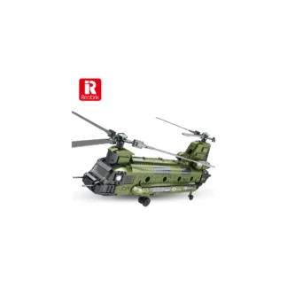 Reobrix 33031 Transporthubschrauber CH-47 mit Doppelrotor 1458 Teile Klemmbaustein Set
