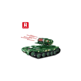 Reobrix 55027 Ferngesteuerter Raketen-Panzer mit Bluetooth-Steuerung 1488 Teile Klemmbaustein Set