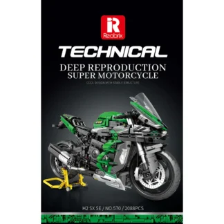 Reobrix 570 Sporttourenmotorrad Ninja H2 SX SE Modellbausatz 2088 Teile Klemmbaustein Set