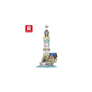 Reobrix 66028 Mittelalterlicher Leuchtturm 3228 Teile Klemmbaustein Set