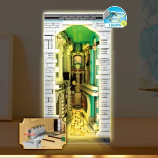 Reobrix 66032 Aufklappbares Architektur-Buch mit LED-Beleuchtung Klemmbaustein Set