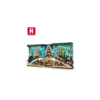Reobrix 66033 Dekoratives Weihnachtsbuch mit LED-Beleuchtung Klemmbaustein Set