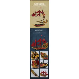 Reobrix 66049 Piratenschiff Queen Anne's Revenge 5666 Teile Klemmbaustein Set