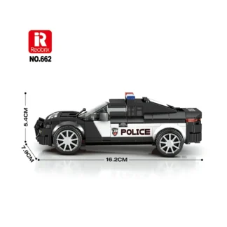 Reobrix 662 Polizei Muscle Car Challenger 372 Teile Klemmbaustein Set