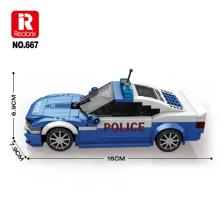 Reobrix 667 Polizeiauto Bauset 313 Teile Klemmbaustein Set