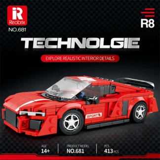 Reobrix 681 Supersportwagen Bauset 373 Teile Klemmbaustein Set