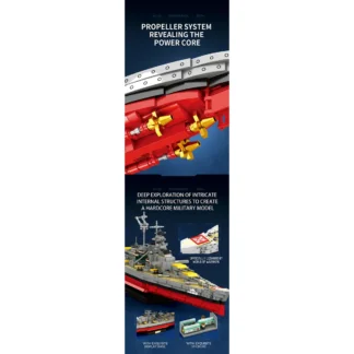 Reobrix 77051 Schlachtschiff Bismarck World of Warships Klemmbaustein Set