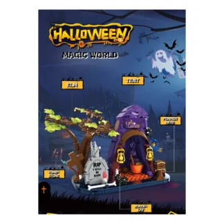 woma W11819 Happy Halloween Hexenhut Klemmbaustein Set