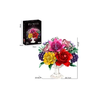 woma W99143 Blumenstrauß mit Vase Klemmbaustein Set