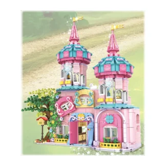 woma WC0233 Traumstadt Prinzessinnenschloss mit FontÃ¤ne Klemmbaustein Set