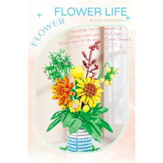 woma WC0290 Sonnenblumen in Vase Klemmbaustein Set